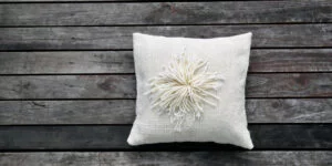 Funda de cojín de lana